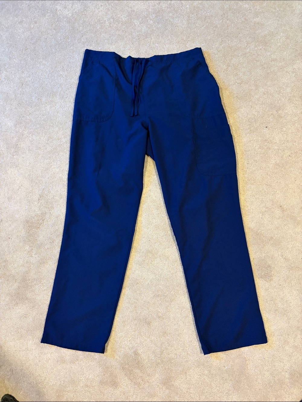 Navy blue large scrub star drawstring scrub pants